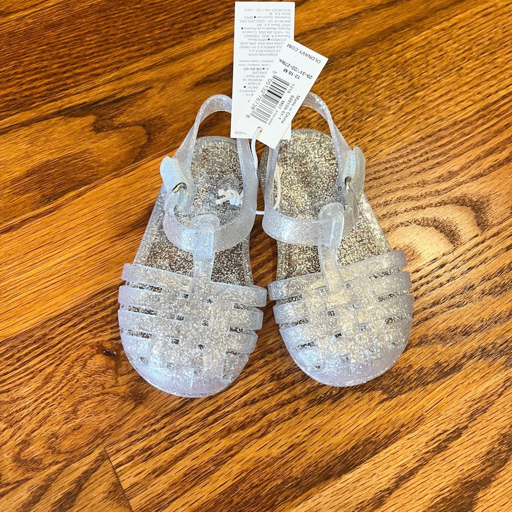 Old Navy 12-18mo Glitter Jelly Sandals